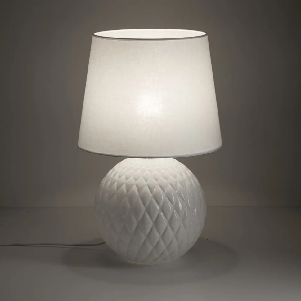 Lampa stołowa SANTANA biała 1xE27