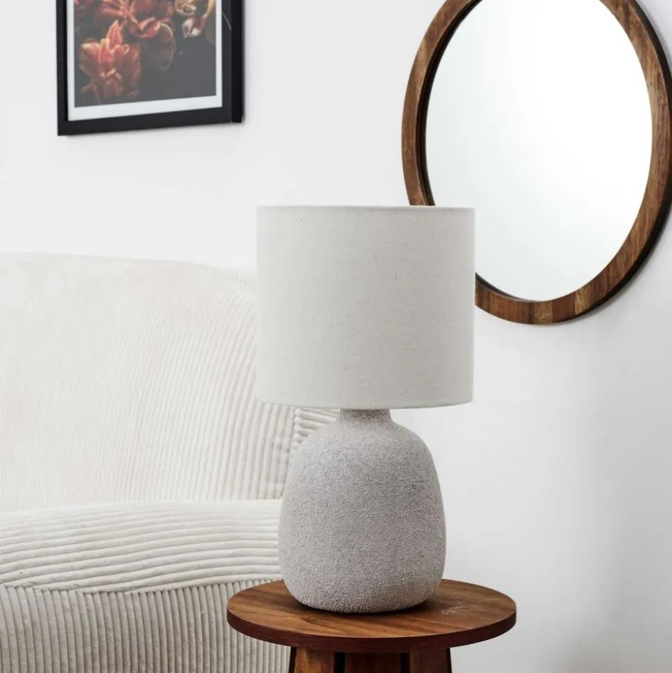 Lampa stołowa TERRA 40 cm szara