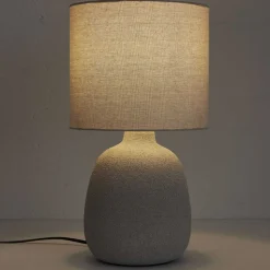Lampa stołowa TERRA 40 cm szara
