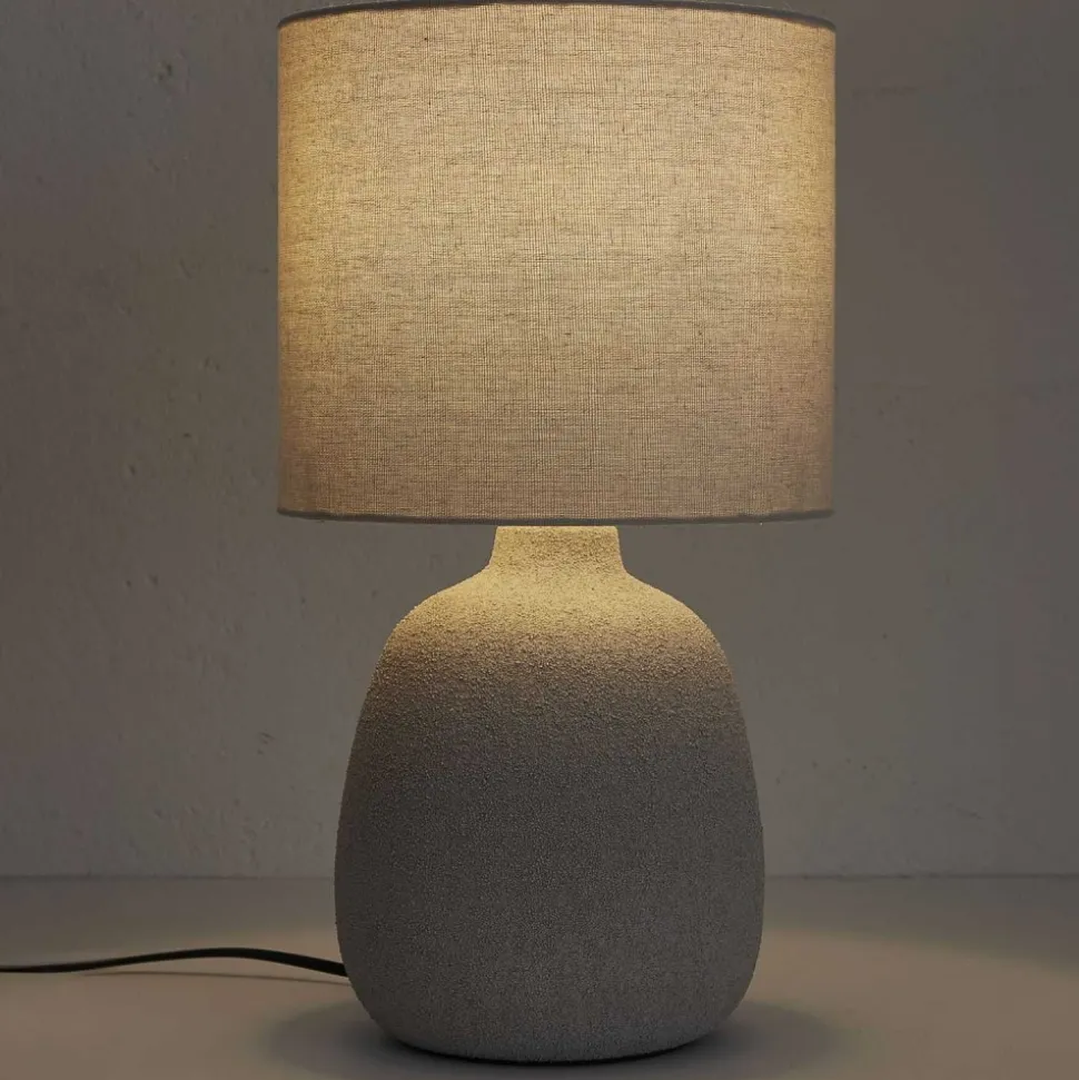 Lampa stołowa TERRA 40 cm szara
