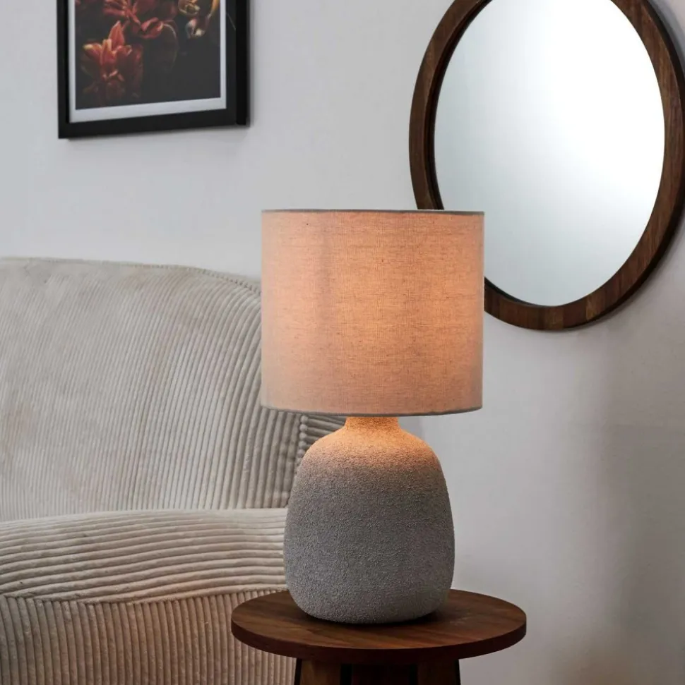Lampa stołowa TERRA 40 cm szara