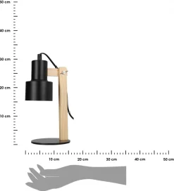 Lampa stołowa z regulowanym kloszem scandi czarna 32 cm