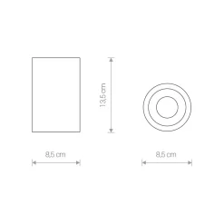 Lampa Sufitowa ALPHA Biały 1xGU10 IP54