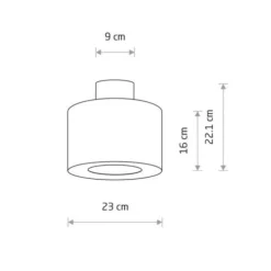 Lampa sufitowa AMARELA S czarny melanż 1xE27