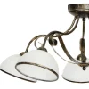 Lampa Sufitowa ANTICA Złoty Czarny Szklany Klosz 3xE27