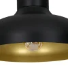 Lampa Sufitowa BASCA Czarny Złoty Metalowy Klosz 1xE27 40cm
