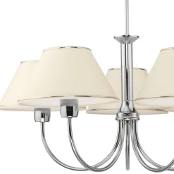 Lampa Sufitowa BEGAMO Srebrny Beżowy 5xE27