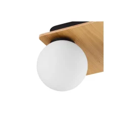 Lampa Sufitowa BIANCA Czarny Brązowy Szklane Klosze 2xG9
