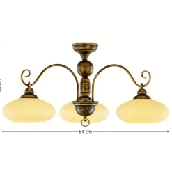 Lampa sufitowa BOLERO złoty patynowany 3xE27