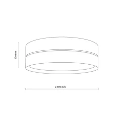 Lampa sufitowa CALMA słomkowa 4xE27 60 cm
