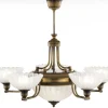 Lampa sufitowa CARMEN mosiądz patynowany 6xE27