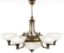 Lampa sufitowa CARMEN mosiądz patynowany 6xE27