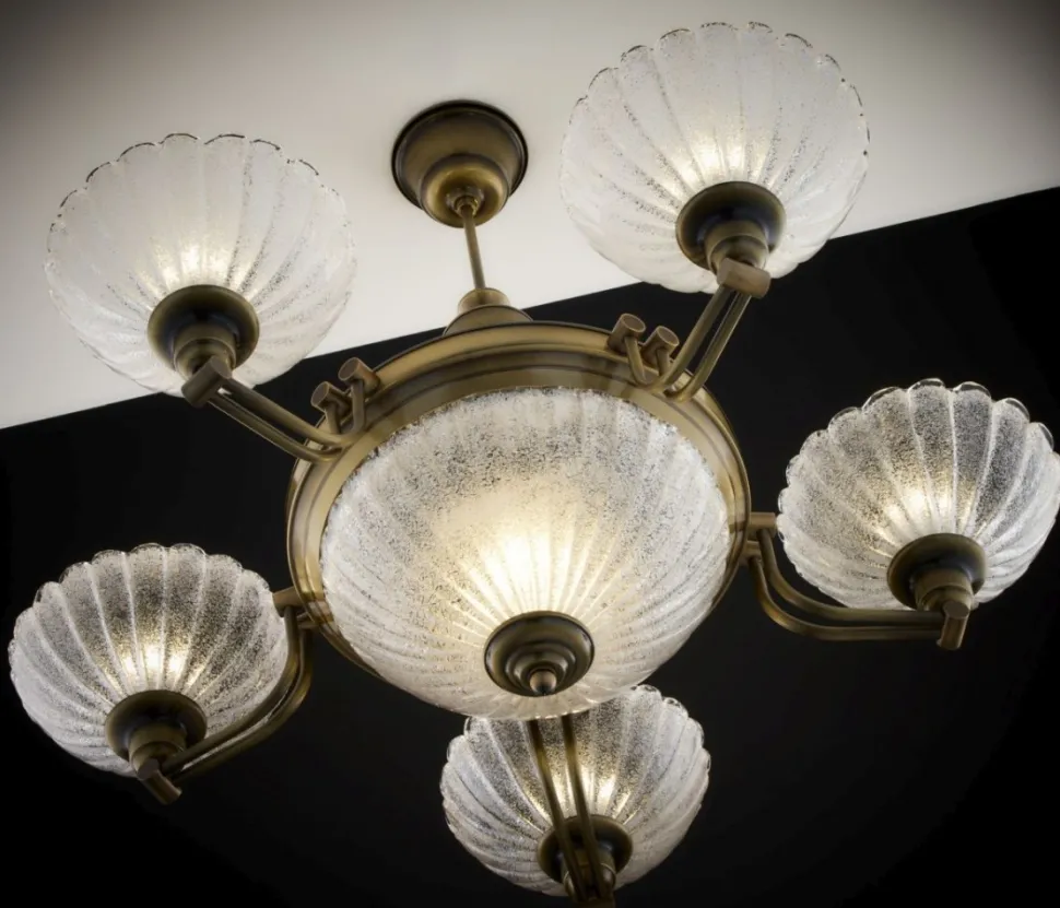 Lampa sufitowa CARMEN mosiądz patynowany 6xE27