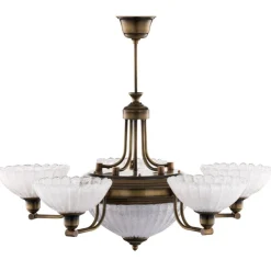 Lampa sufitowa CARMEN mosiądz patynowany 6xE27