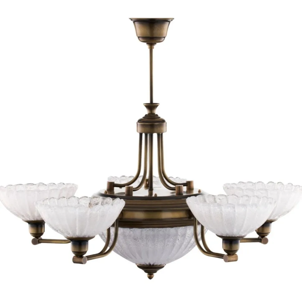 Lampa sufitowa CARMEN mosiądz patynowany 6xE27
