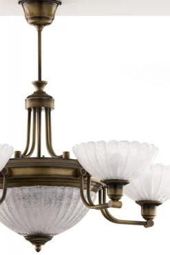 Lampa sufitowa CARMEN mosiądz patynowany 6xE27