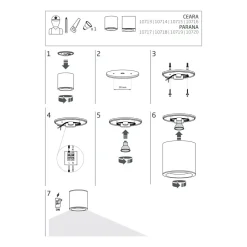 Lampa Sufitowa CEARA Złoty 1xGU10 IP44