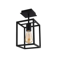 Lampa Sufitowa CRATE Czarny 1xE27 15cm