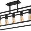 Lampa Sufitowa CRATE Czarny 5xE27 76cm