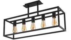Lampa Sufitowa CRATE Czarny 5xE27 76cm