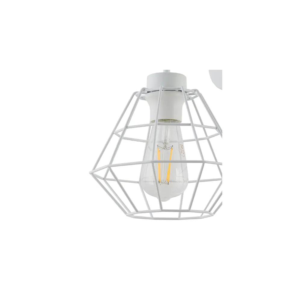 Lampa Sufitowa DIAMOND Biały Metalowe Klosze 3xE27