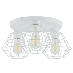 Lampa Sufitowa DIAMOND Biały Metalowe Klosze 3xE27