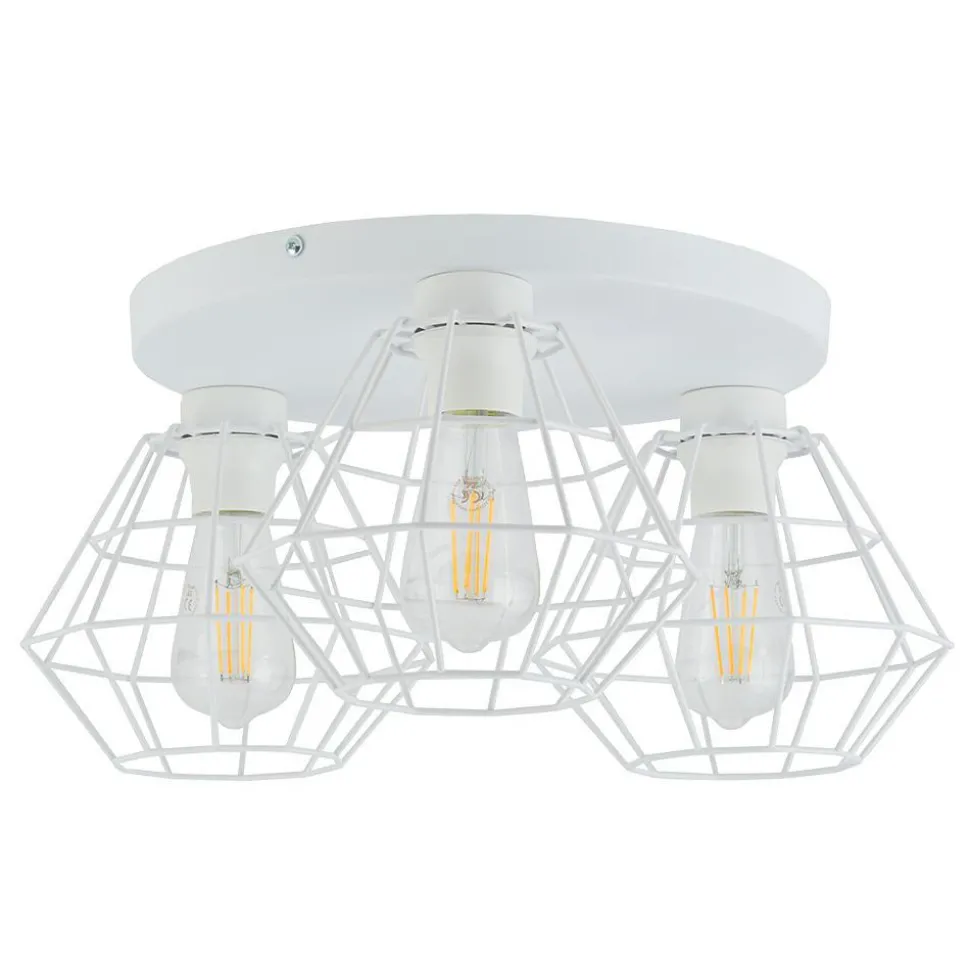 Lampa Sufitowa DIAMOND Biały Metalowe Klosze 3xE27