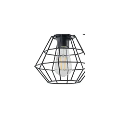 Lampa Sufitowa DIAMOND Czarny Metalowy Klosz 1xE27 30cm