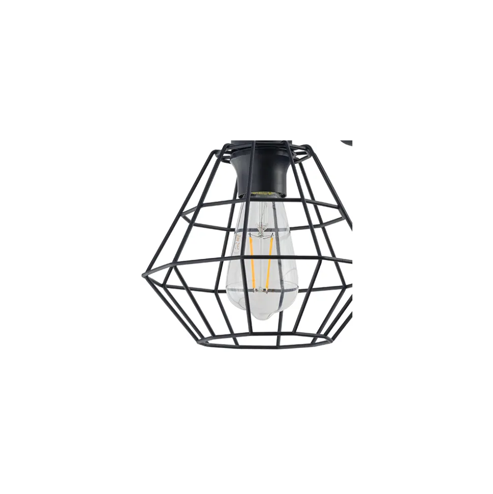 Lampa Sufitowa DIAMOND Czarny Metalowy Klosz 1xE27 30cm
