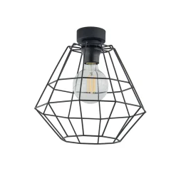 Lampa Sufitowa DIAMOND Czarny Metalowy Klosz 1xE27 30cm
