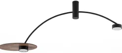 Lampa Sufitowa DISK Czarny Brązowy 2xXG53