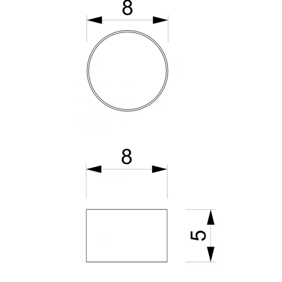 Lampa Sufitowa DIXIE Biały 1xGX53 8cm