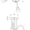 Lampa Sufitowa DOW Biały Srebrny 4xE27