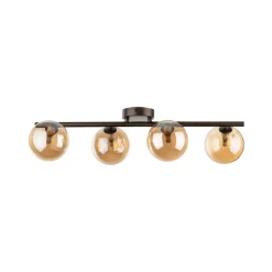 Lampa Sufitowa ESTERA Brązowy Szklane Klosze 4xG9