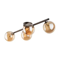Lampa Sufitowa ESTERA Brązowy Szklane Klosze 4xG9