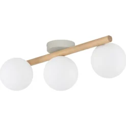 Lampa sufitowa ESTERA WOOD biała sosna 3xG9