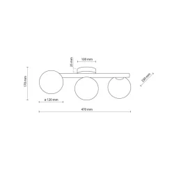 Lampa sufitowa ESTERA WOOD biała sosna 3xG9