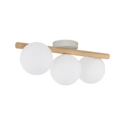 Lampa sufitowa ESTERA WOOD biała sosna 3xG9