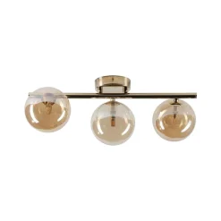 Lampa Sufitowa ESTERA Złoty Szklane Klosze 3xG9