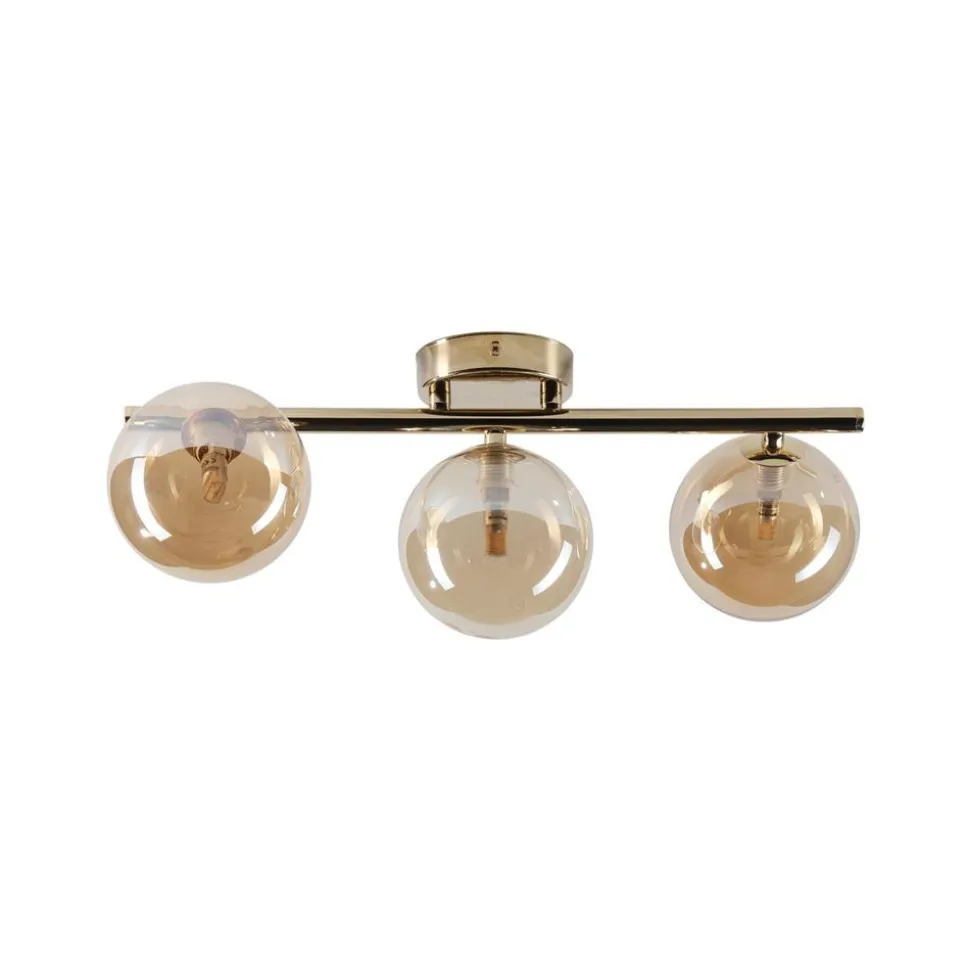 Lampa Sufitowa ESTERA Złoty Szklane Klosze 3xG9