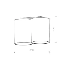 Lampa Sufitowa EYE TONE Biały Złoty 2xGU10 IP20