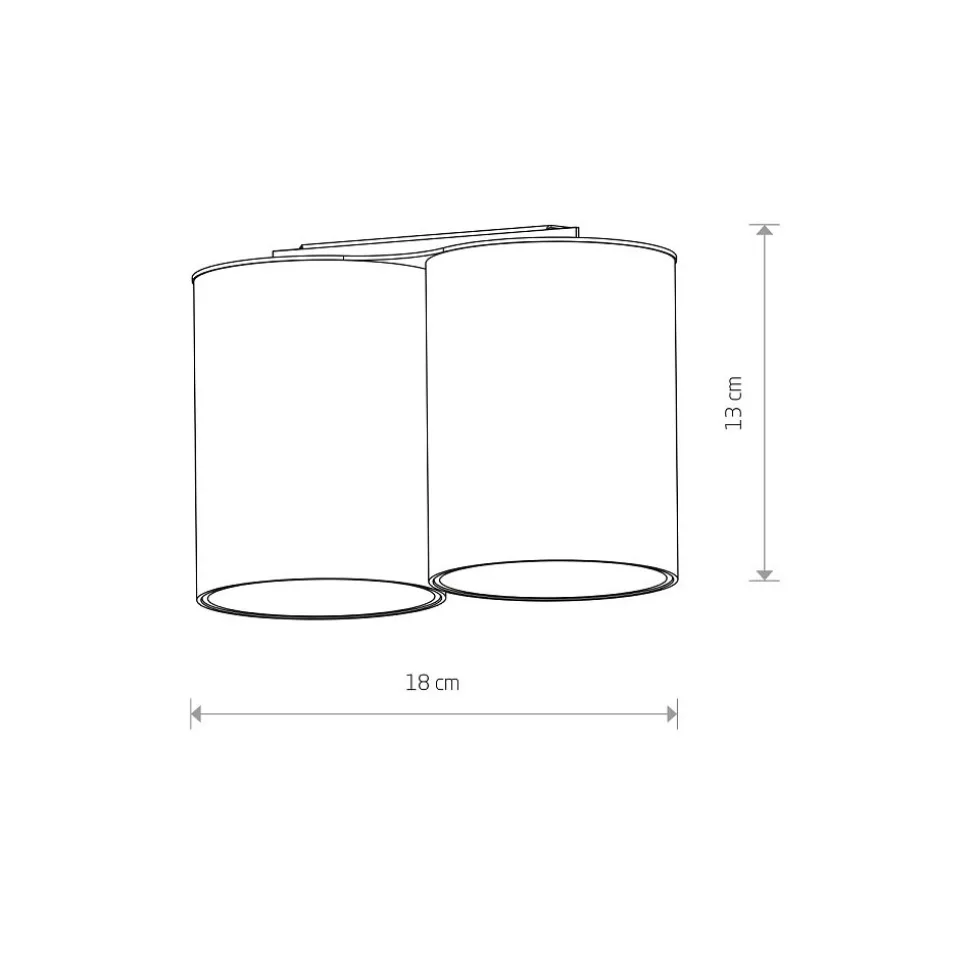 Lampa Sufitowa EYE TONE Biały Złoty 2xGU10 IP20