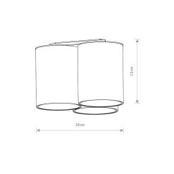 Lampa Sufitowa EYE TONE Czarny Złoty 3xGU10 IP20