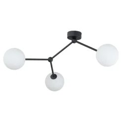 Lampa Sufitowa FAIRY Czarny Szklane Klosze 3xG9