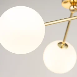 Lampa Sufitowa FAIRY Złoty Szklane Klosze 3xG9
