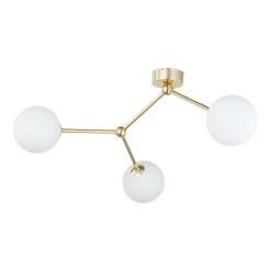 Lampa Sufitowa FAIRY Złoty Szklane Klosze 3xG9