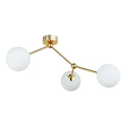 Lampa Sufitowa FAIRY Złoty Szklane Klosze 3xG9