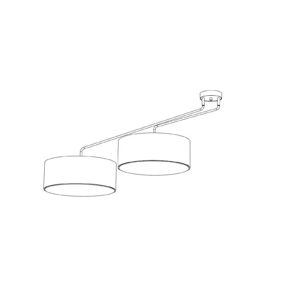 Lampa Sufitowa FALCON Czarny Abażury 2xE27