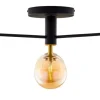 Lampa Sufitowa FIGARO Czarny Bursztynowy Szklane Klosze 4xG9