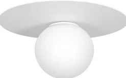 Lampa Sufitowa FLAT Biały Szklany Klosz 1xE14